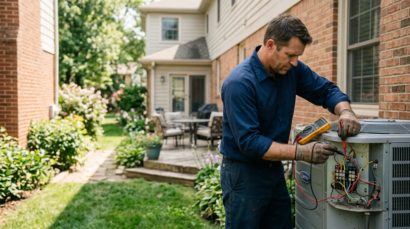 HVAC technician working near Garland City, AR